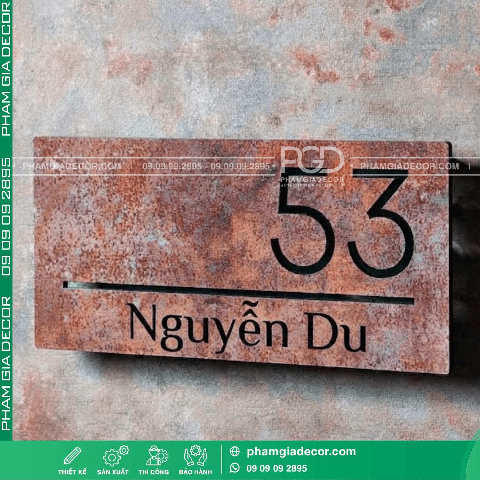 Top 10 mẫu bảng hiệu gỉ sét hiện nay