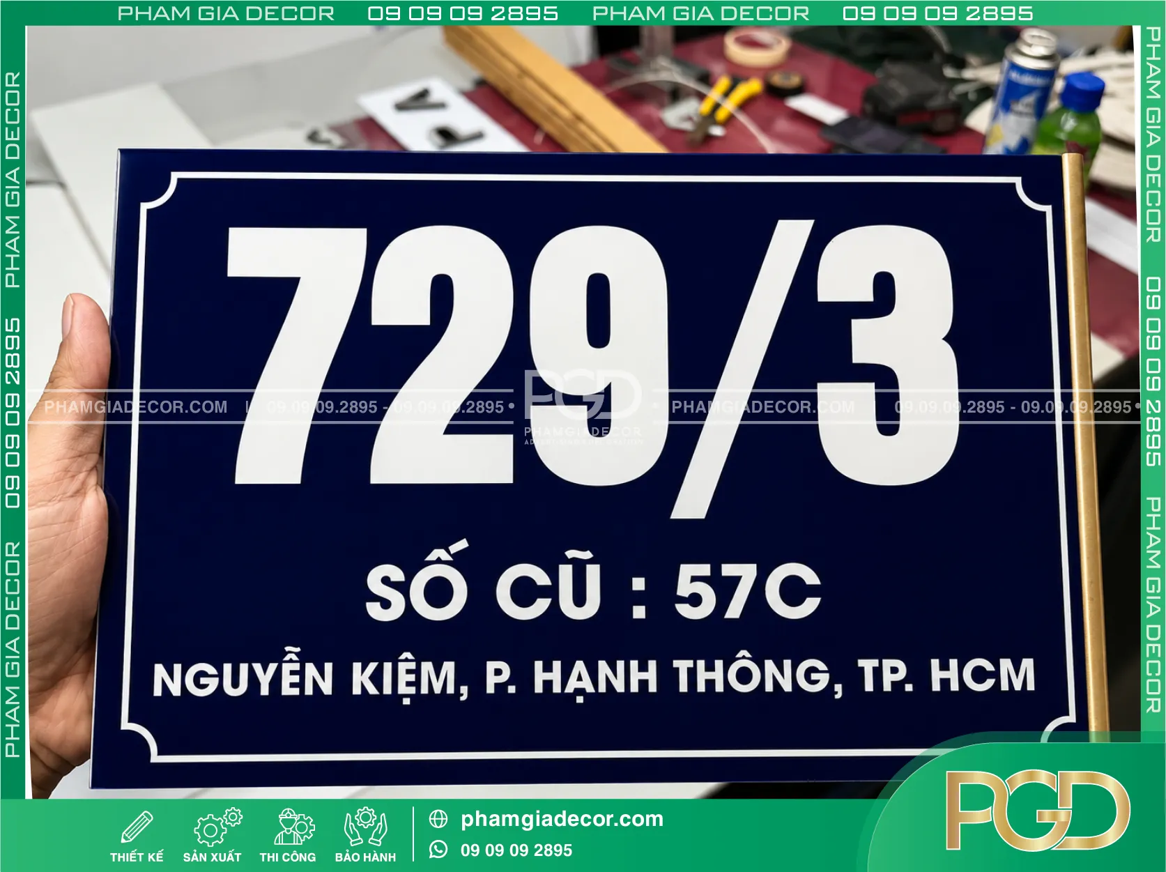 Làm bảng số nhà theo yêu cầu 10 Làm bảng số nhà theo yêu cầu