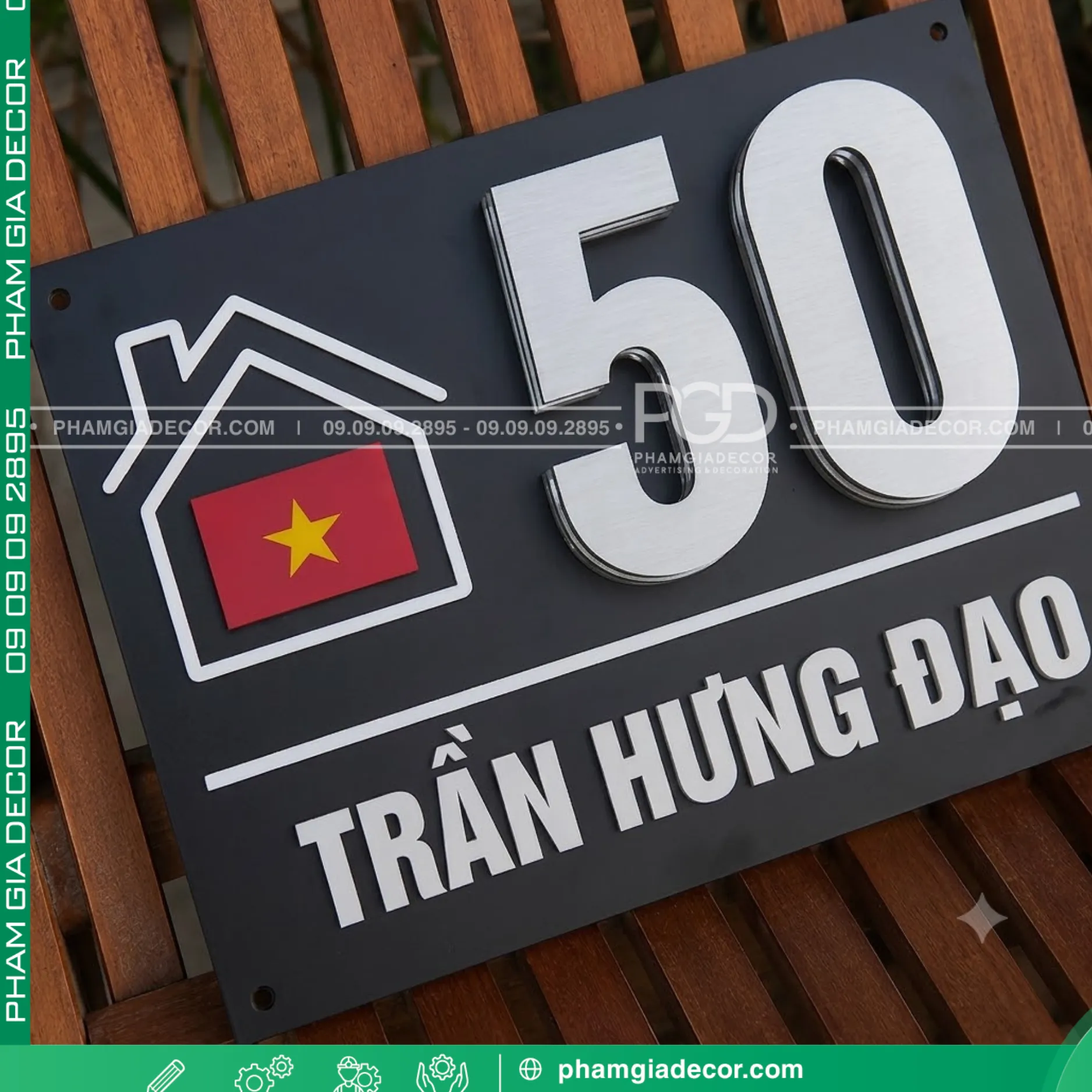 Bảng số nhà theo yêu cầu 3 Bảng số nhà theo yêu cầu - Ảnh 2