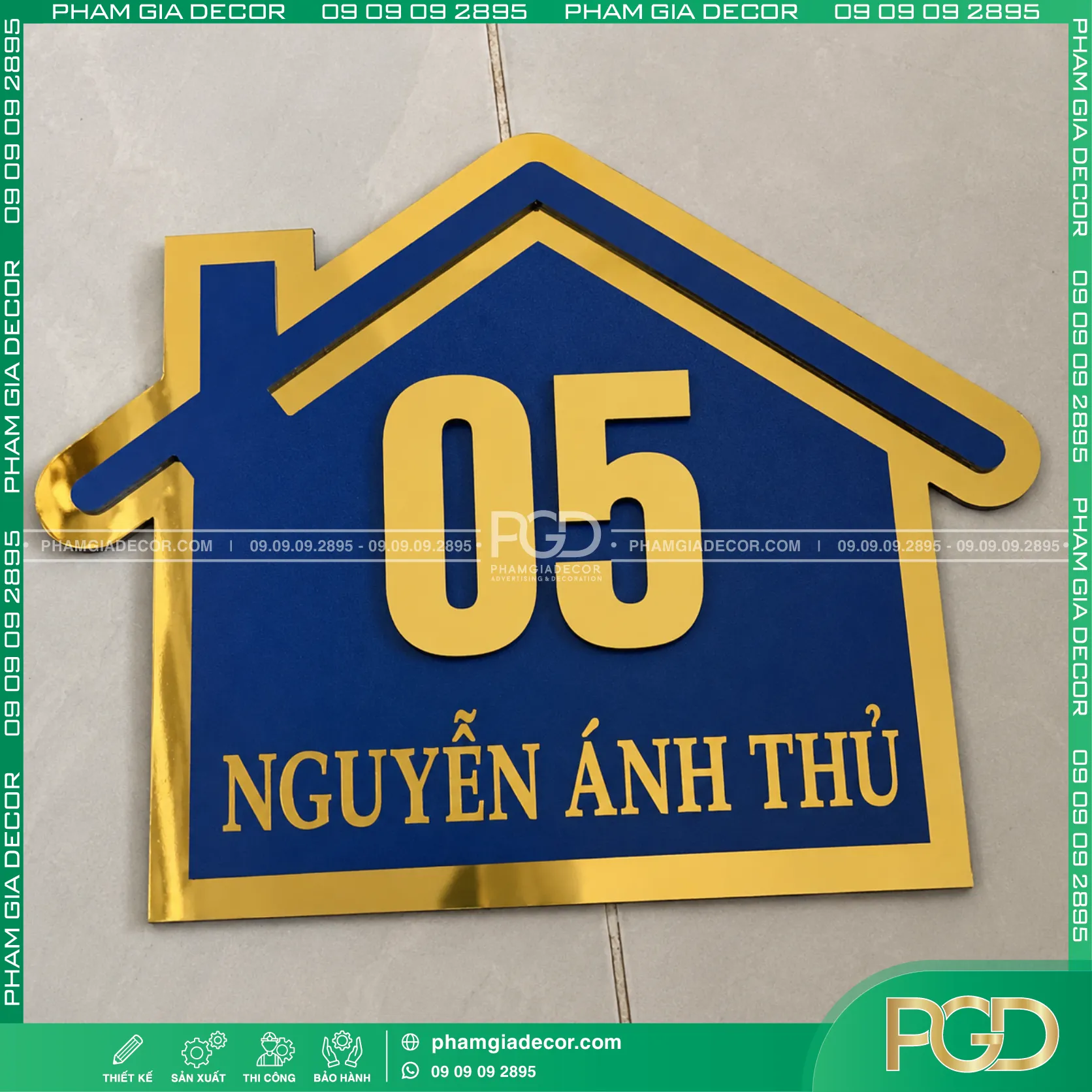Làm bảng số nhà theo yêu cầu 12 Làm bảng số nhà theo yêu cầu