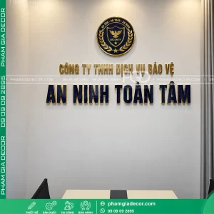 Làm Bảng Hiệu Trọn Gói Giá Rẻ Thi Công Báo Giá Tại TPHCM 49 Logo chữ nổi inox văn phòng