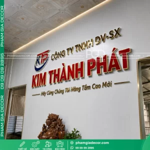 Logo chữ nổi inox văn phòng 7 chu noi inox 9