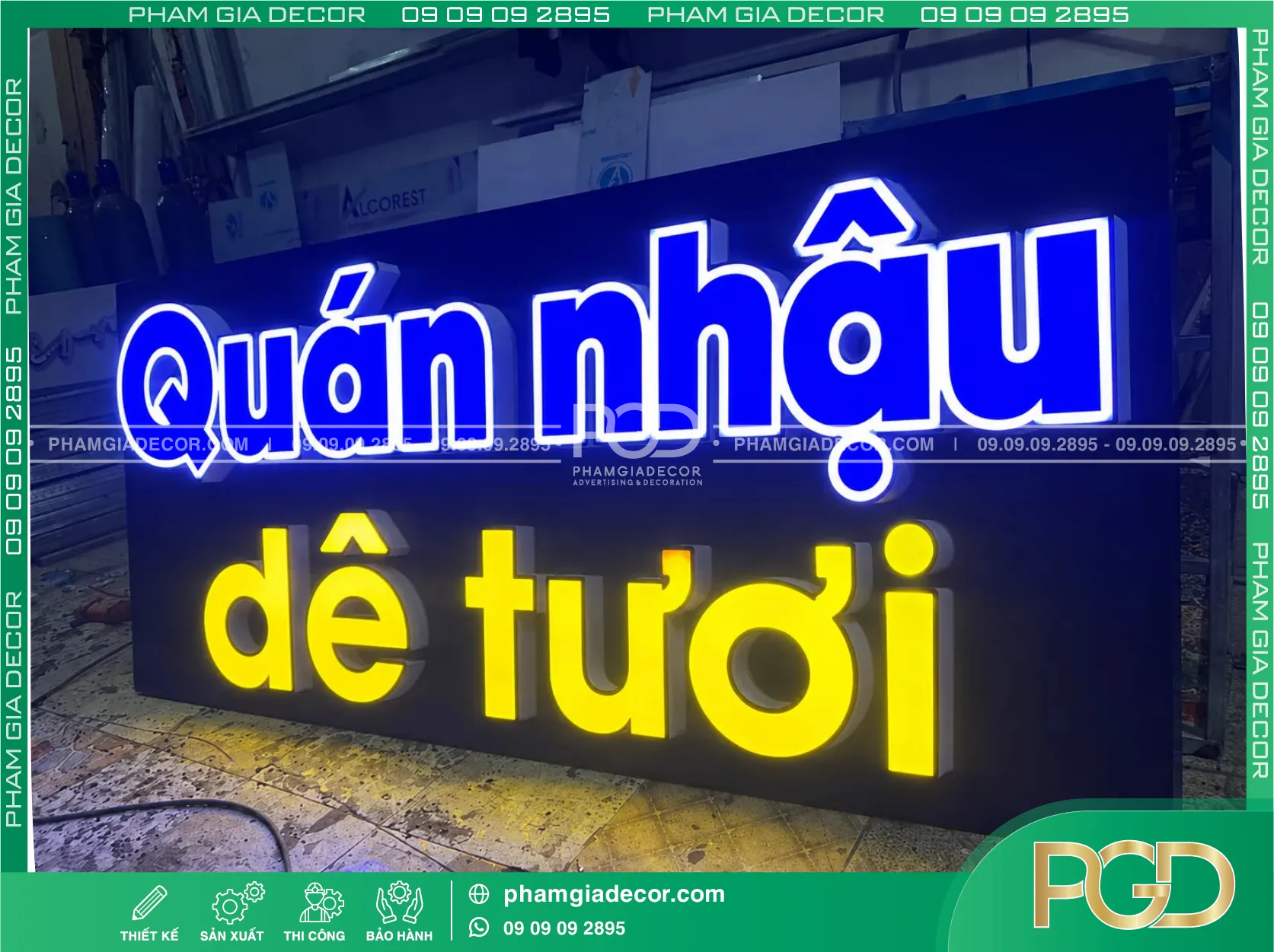 Làm bảng hiệu mica 