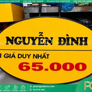 Hộp đèn hút nổi oval