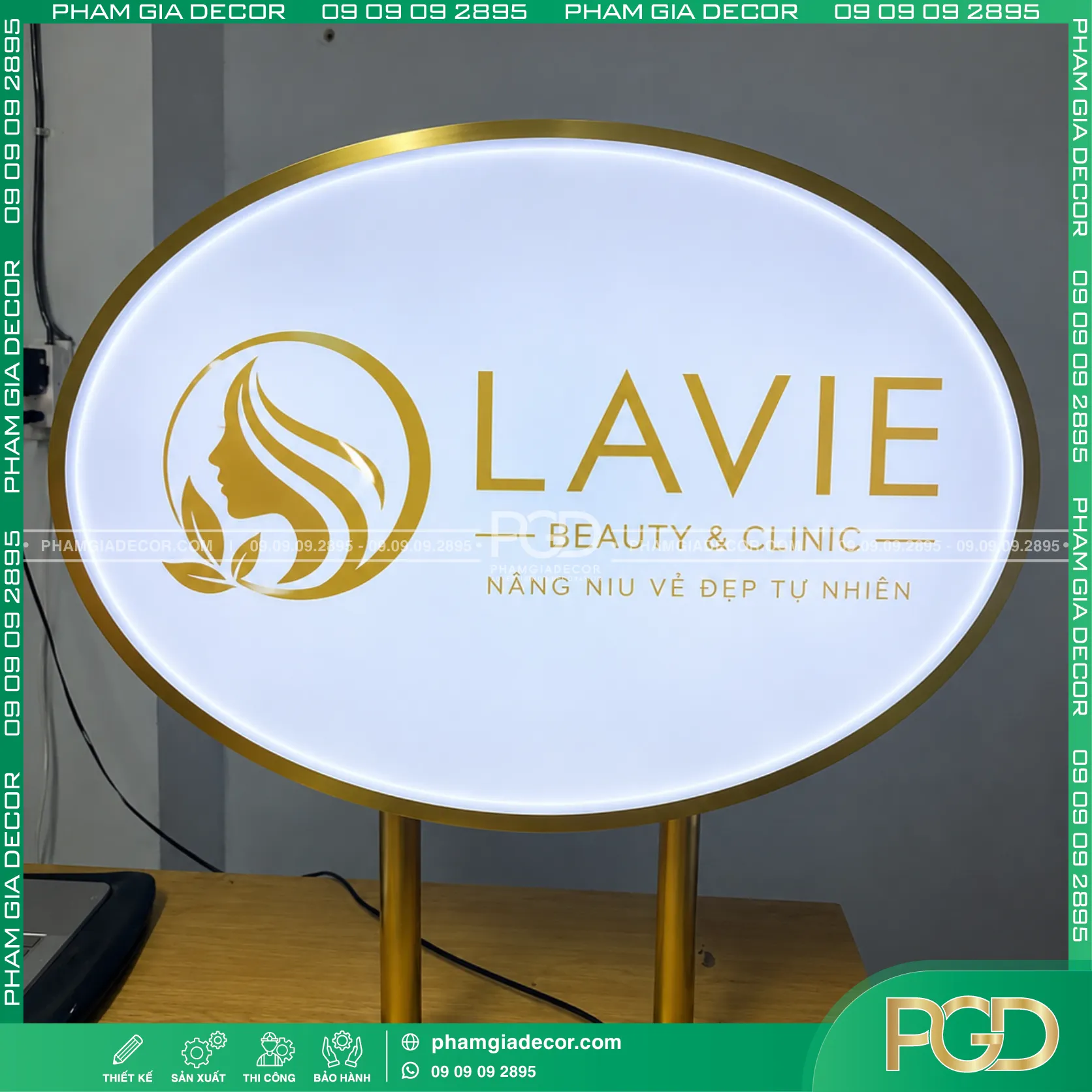 Hộp đèn hút nổi oval