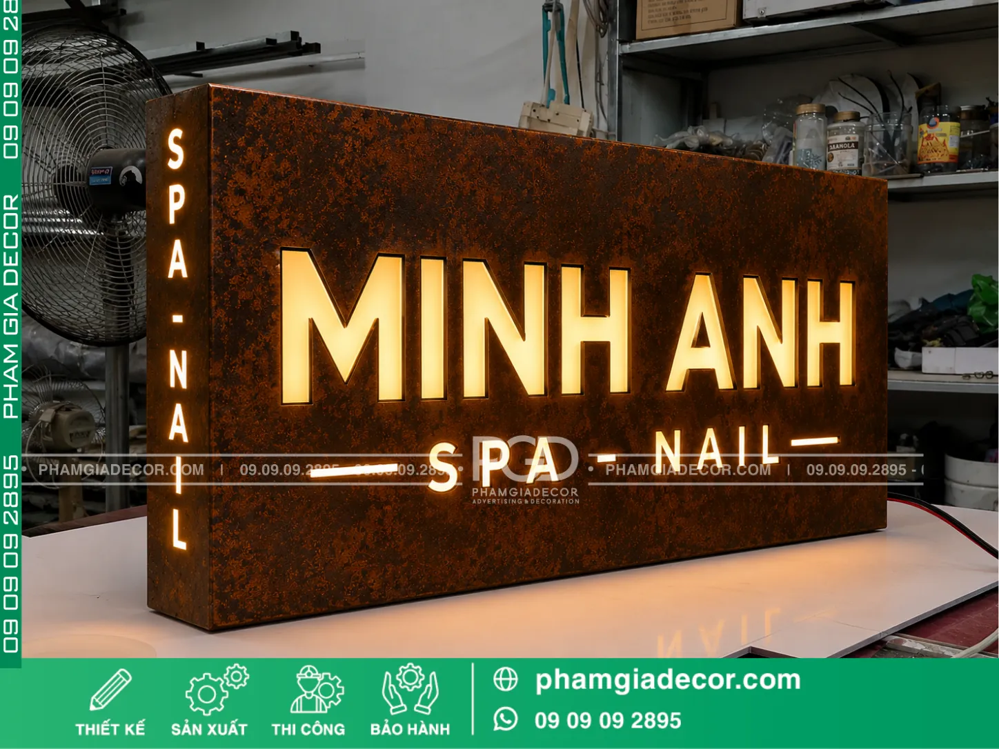 Hộp đèn gỉ sét 3 Hộp đèn gỉ sét