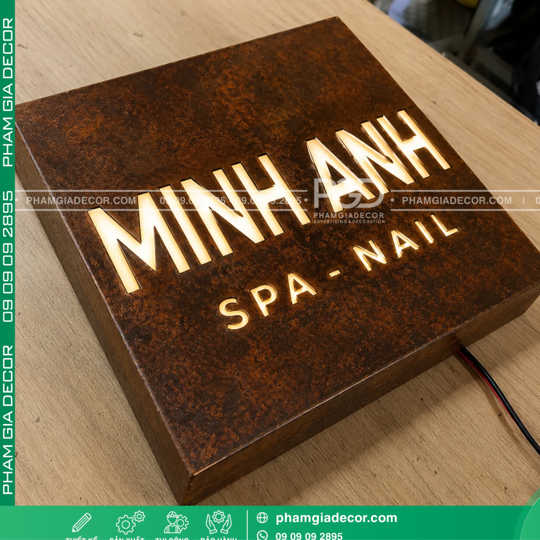 Hộp đèn gỉ sét 4 Hộp đèn gỉ sét - Ảnh 2