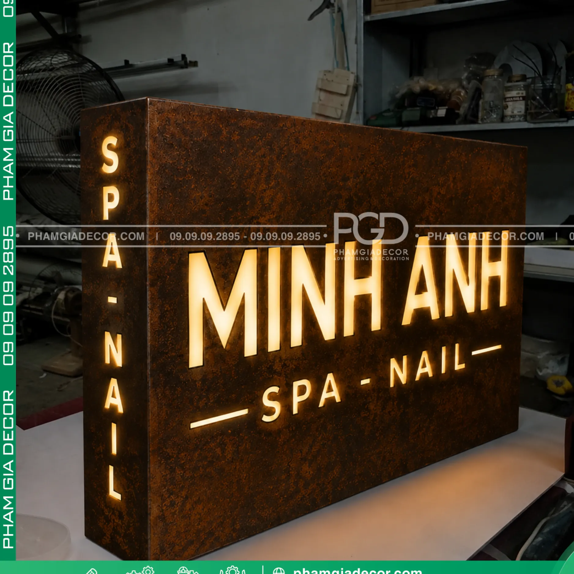 Hộp đèn gỉ sét 5 Hộp đèn gỉ sét - Ảnh 3