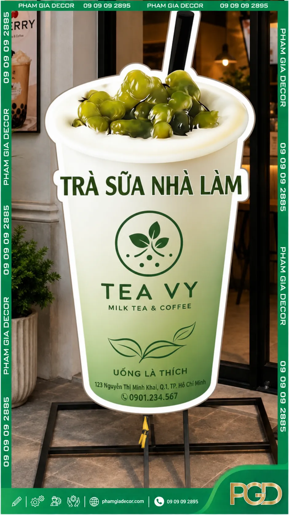 Hộp đèn ly trà sữa 9 Hộp đèn ly trà sữa