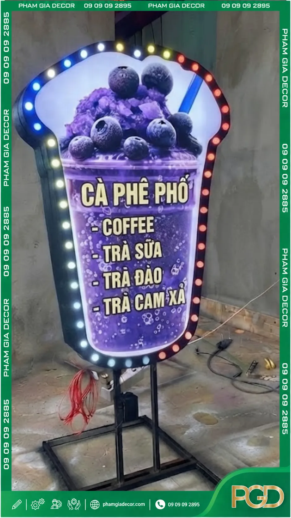 Hộp đèn ly trà sữa 13 Hộp đèn ly trà sữa