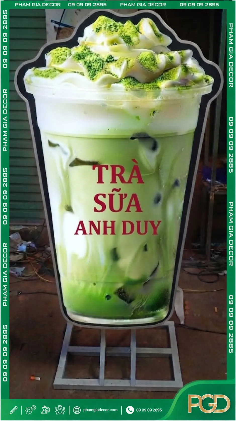 Hộp đèn ly trà sữa 2 Hộp đèn ly trà sữa