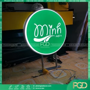 Hộp đèn tròn mica