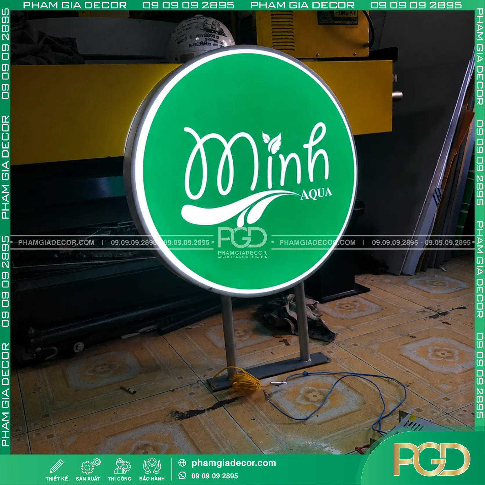 Hộp đèn tròn mica 13 Hộp đèn tròn mica
