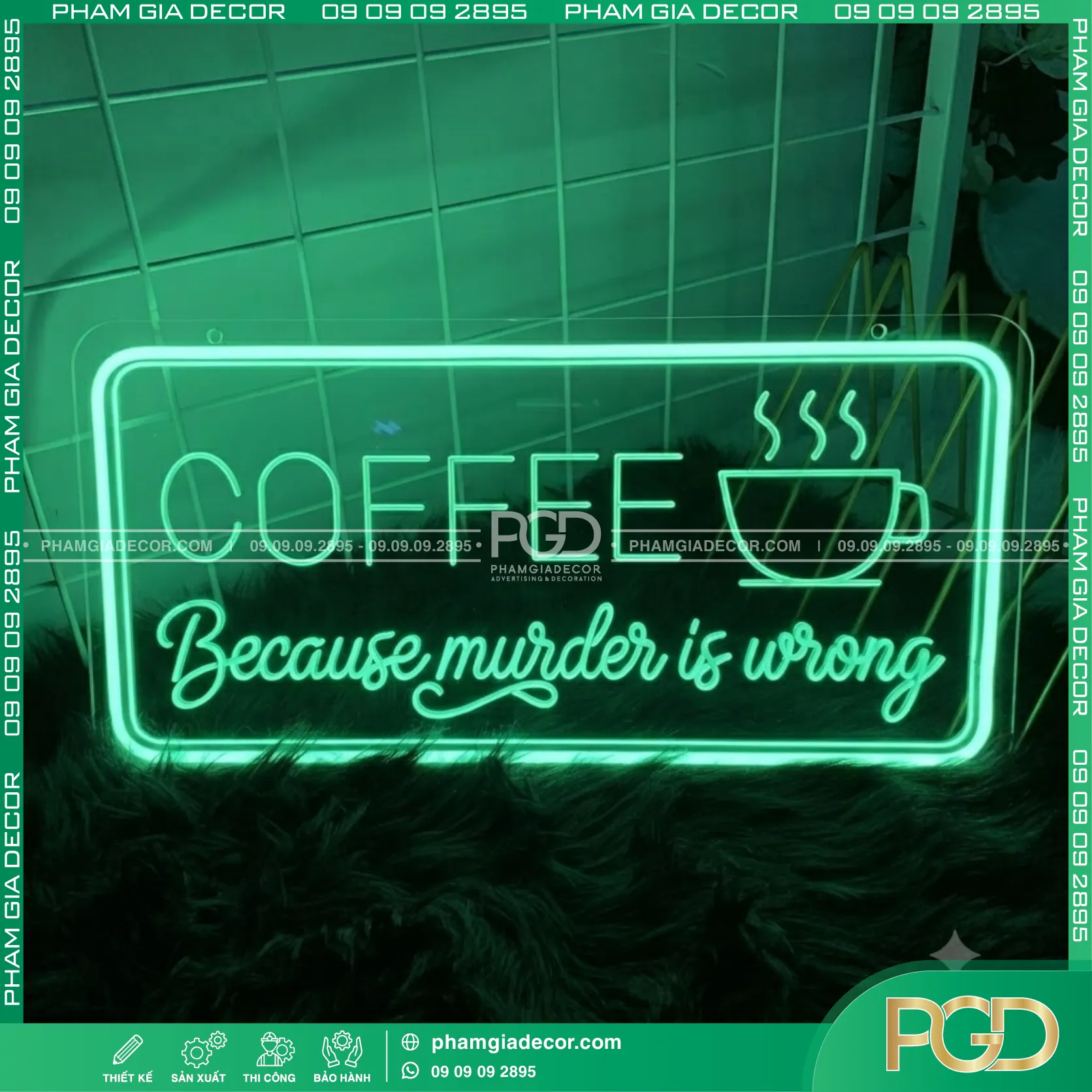 Bảng hiệu led neon sign coffee