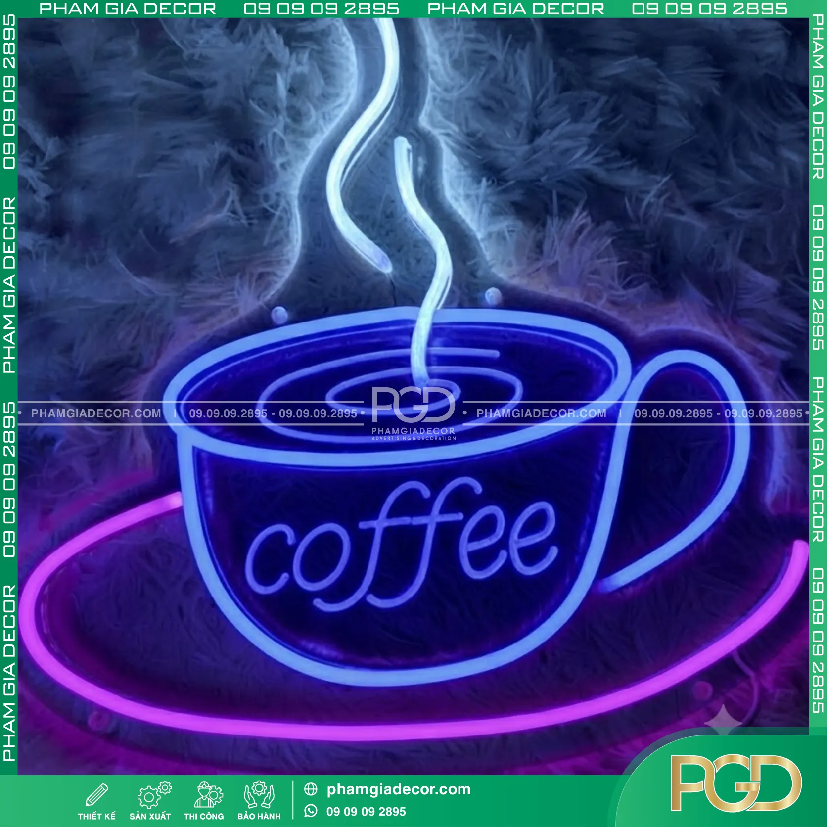 Bảng hiệu led neon sign coffee