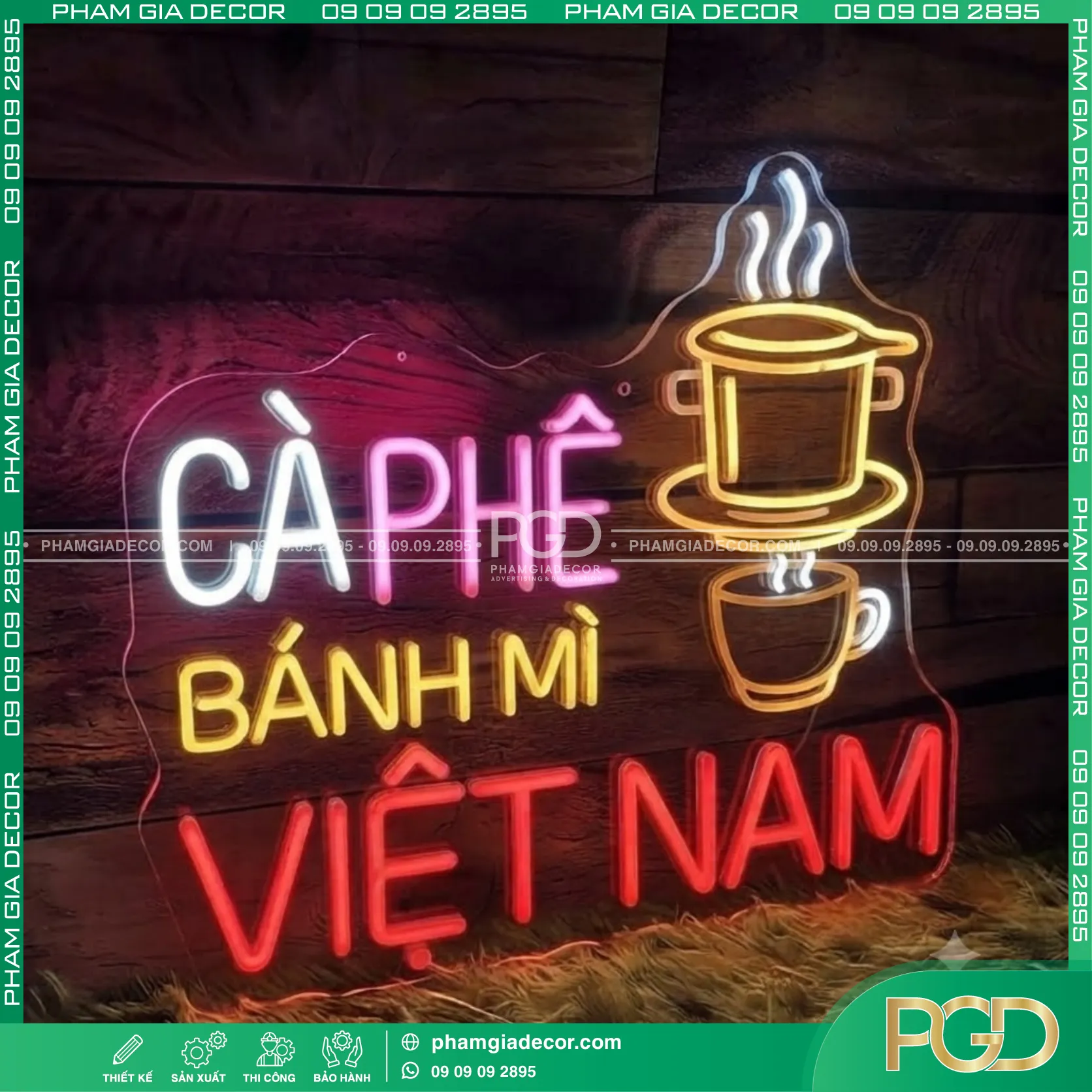 Bảng hiệu led neon sign coffee