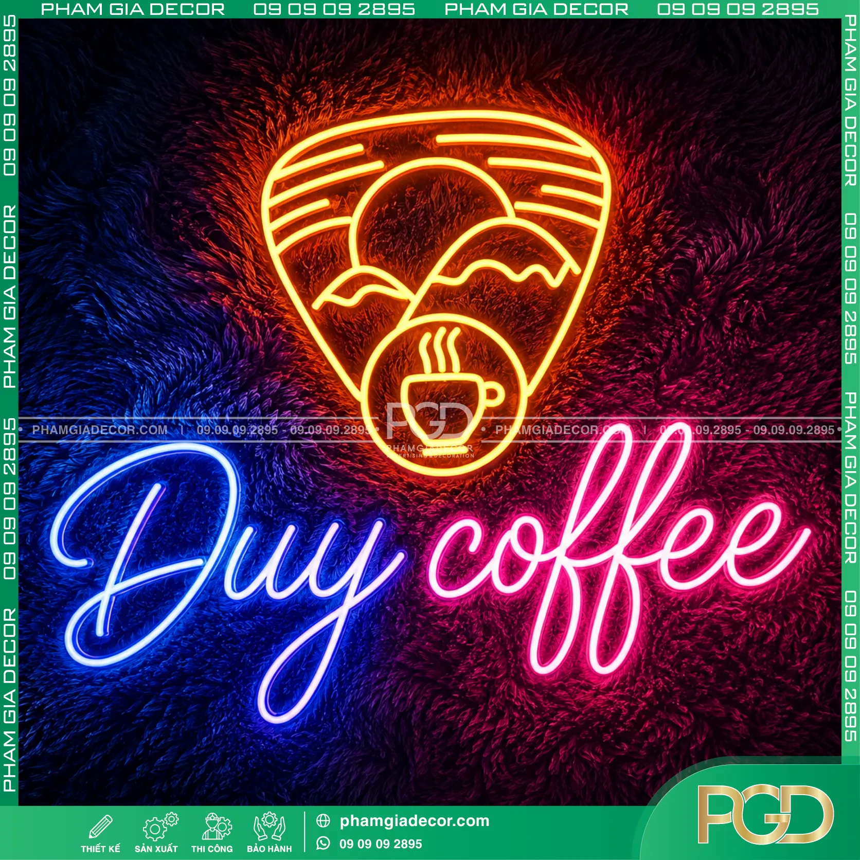 Bảng hiệu led neon sign coffee