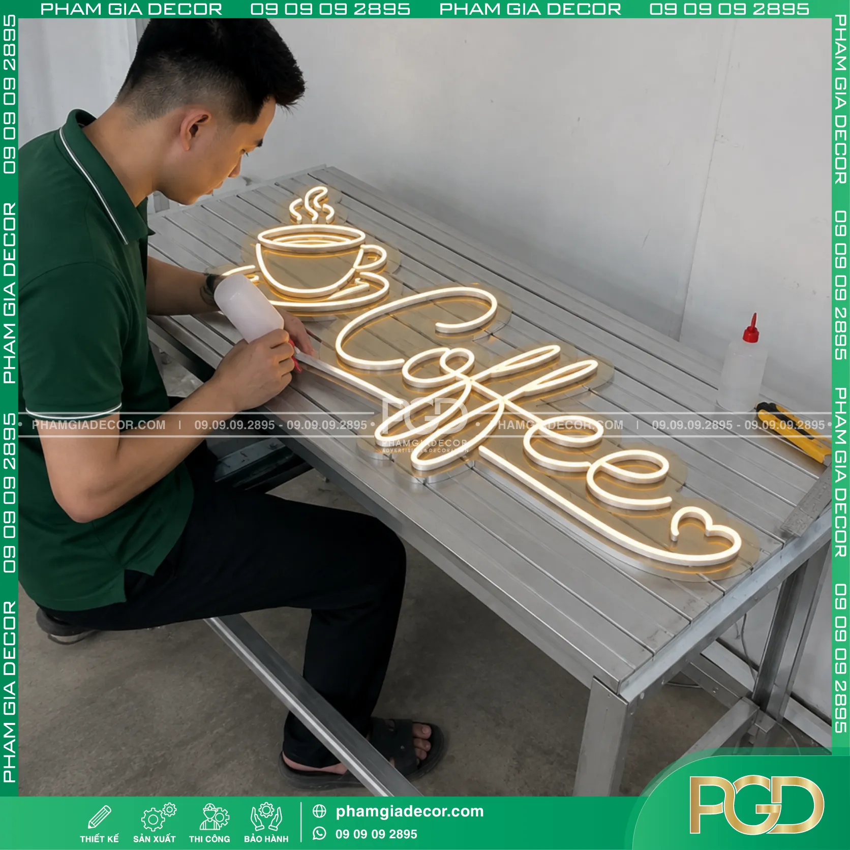 Bảng hiệu led neon sign coffee