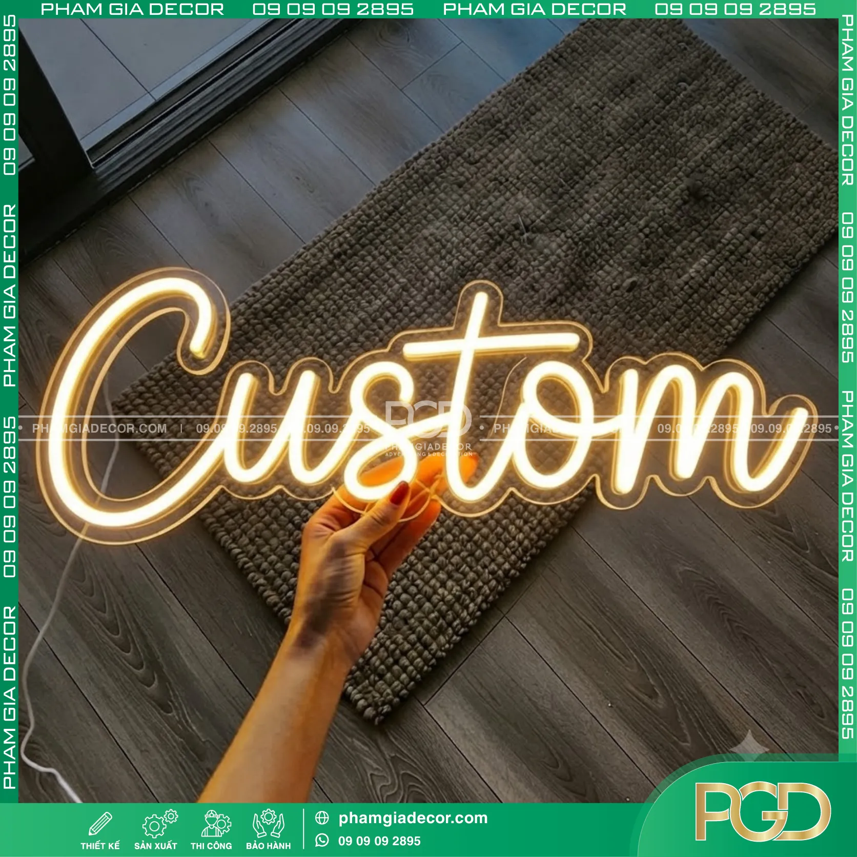 Làm led neon sign uốn chữ 1 nét 18 Làm led neon sign uốn chữ 1 nét