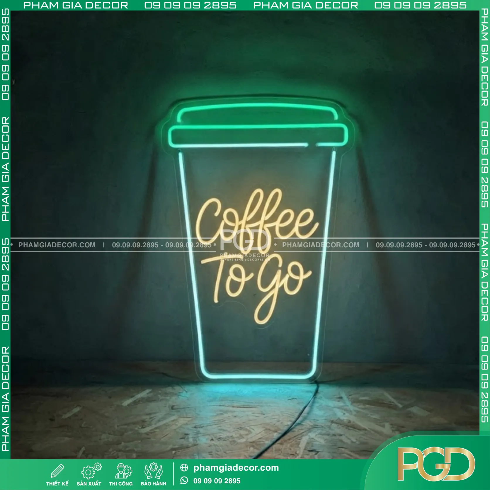 Bảng hiệu led neon sign coffee