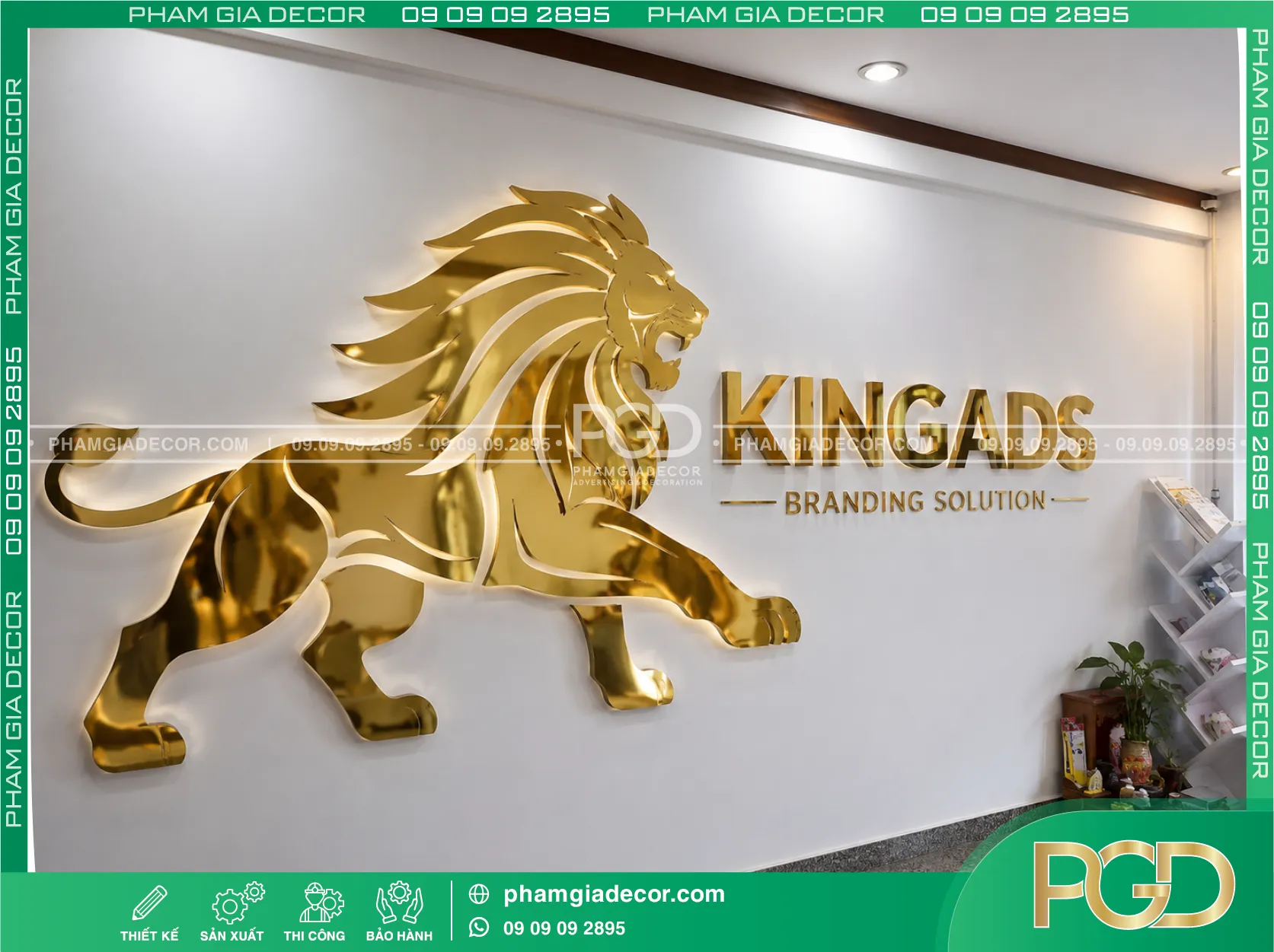 Logo chữ nổi inox văn phòng