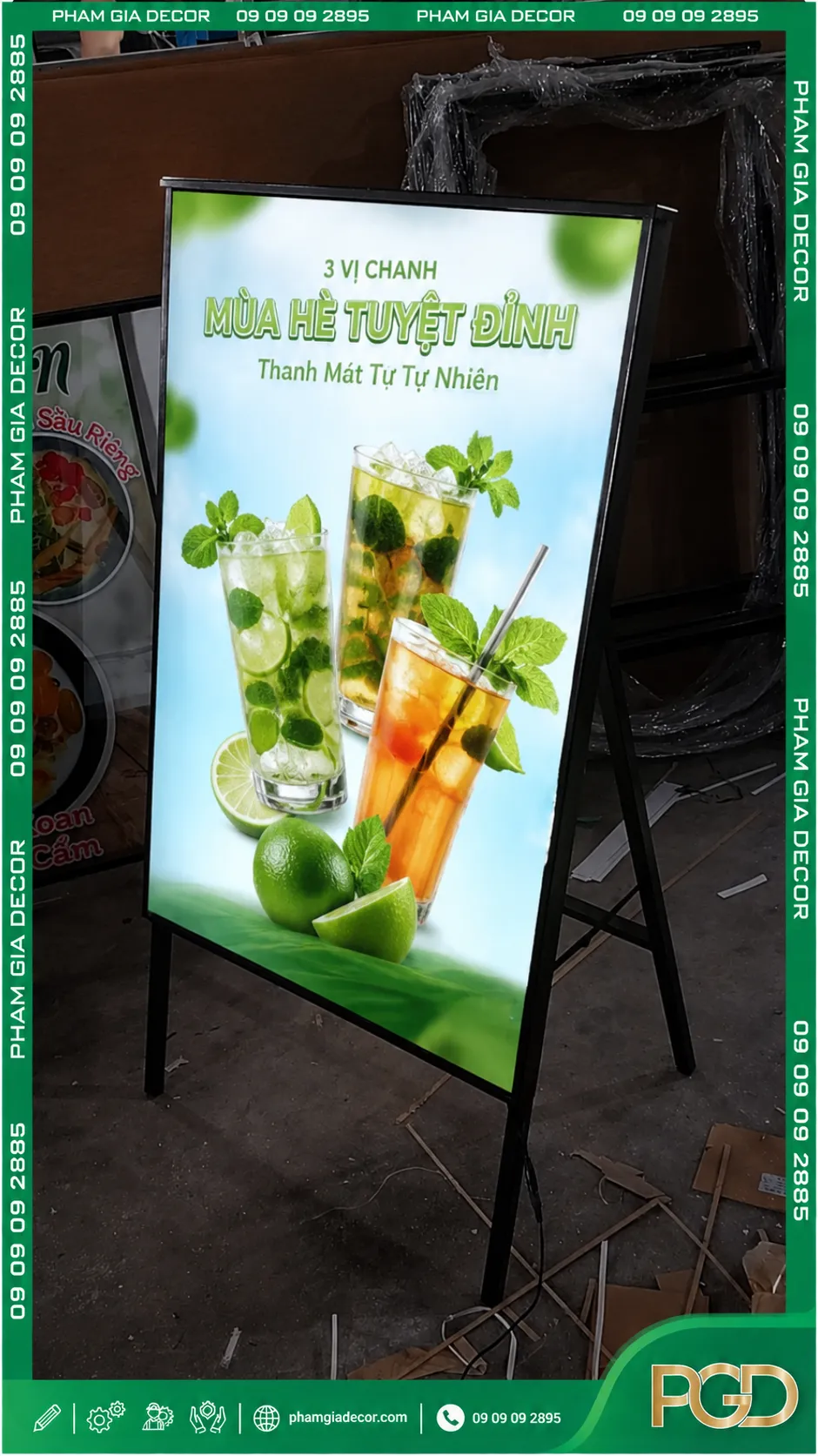 Tranh điện menu quán cà phê