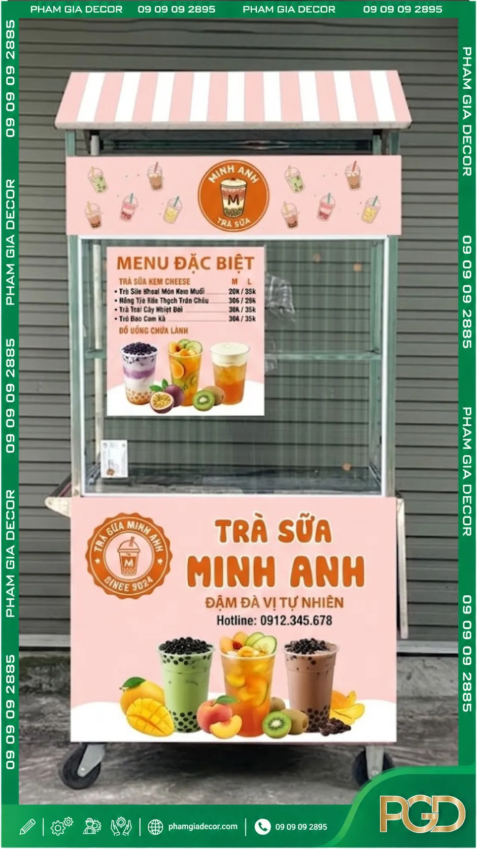 Bảng hiệu xe trà sữa giá rẻ 13 Bảng hiệu xe trà sữa giá rẻ