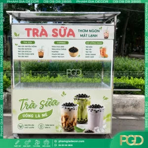 Bảng hiệu xe trà sữa giá rẻ 9 xe dan decal 4