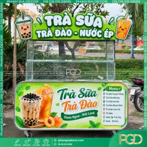 Bảng hiệu xe trà sữa giá rẻ 8 xe dan decal 5