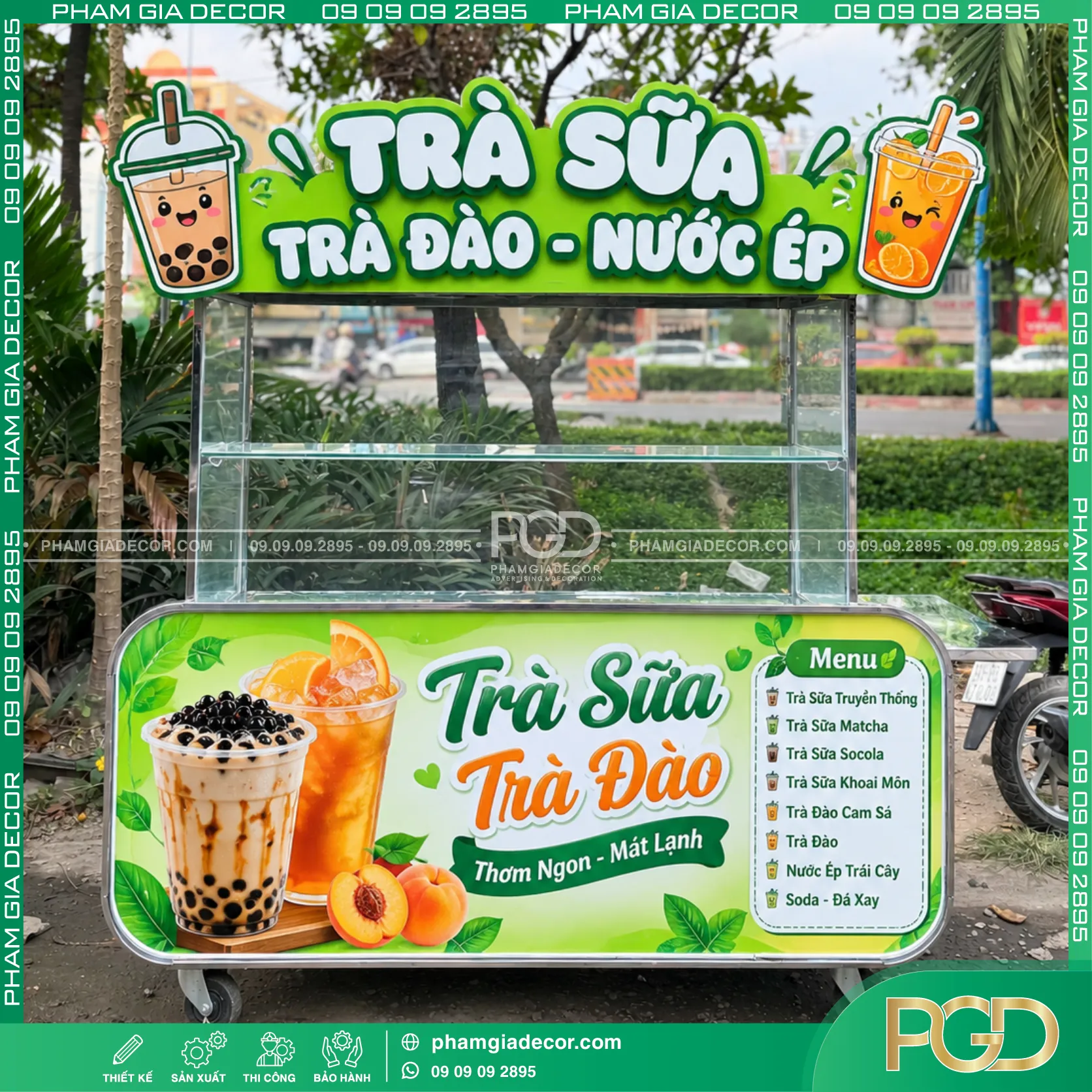 Bảng hiệu xe trà sữa giá rẻ 12 Bảng hiệu xe trà sữa giá rẻ