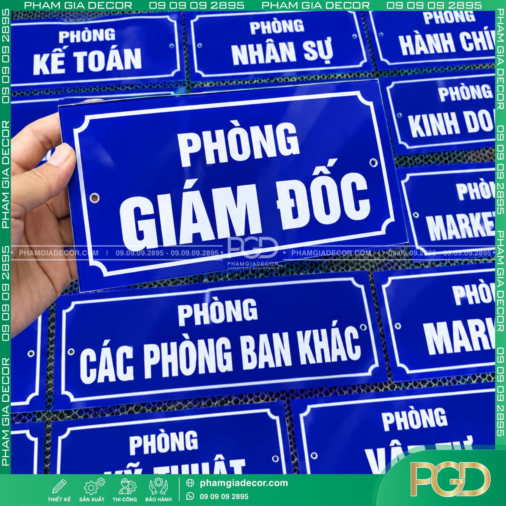 Bảng phòng ban mica