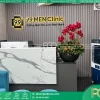 Backdrop quầy lễ tân 99 MEN Clinic đẹp tại tphcm