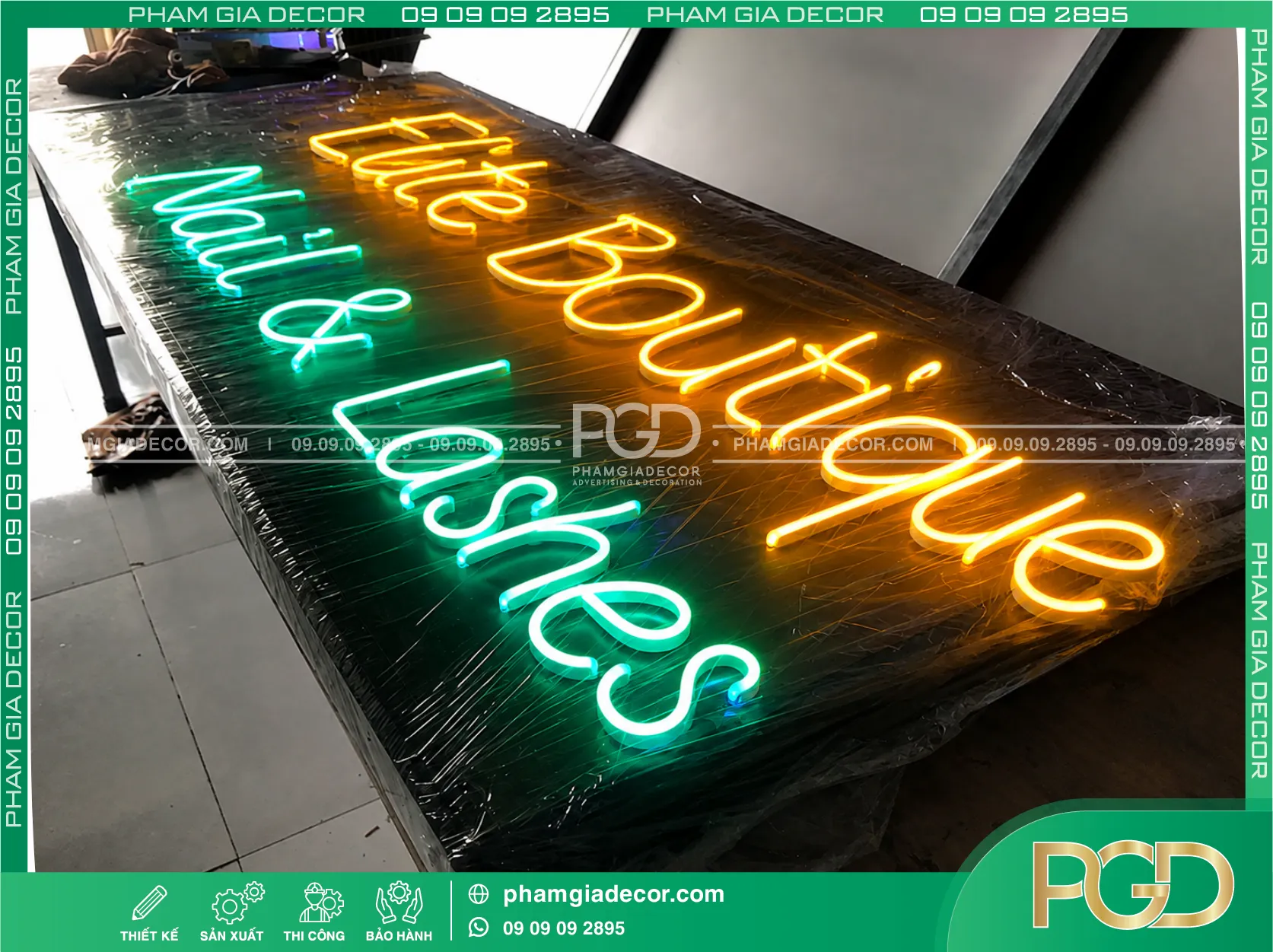 Dây led neon sign làm bảng hiệu quảng cáo 5 Dây led neon sign làm bảng hiệu quảng cáo
