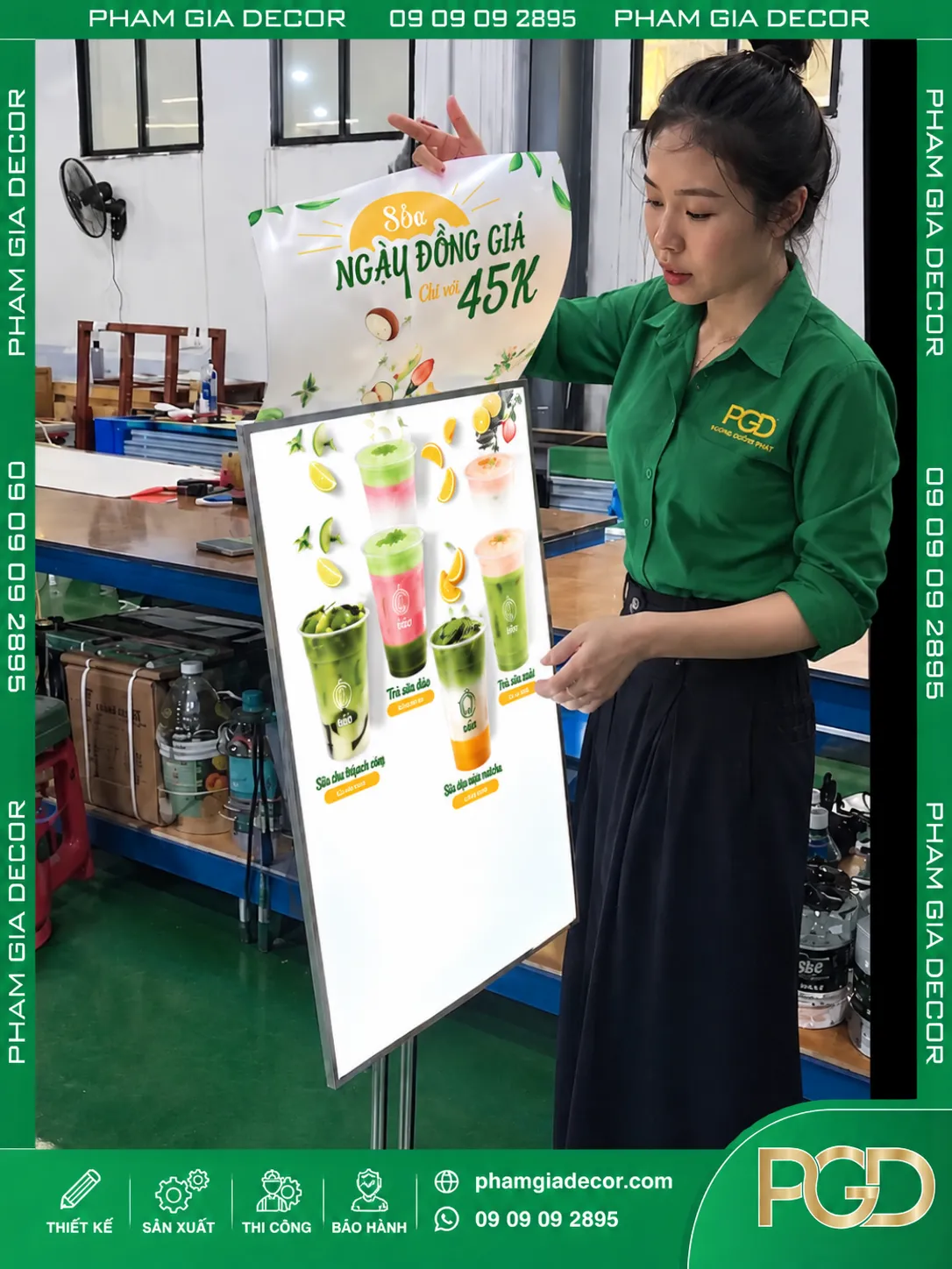 Làm hộp đèn siêu mỏng nắp bật