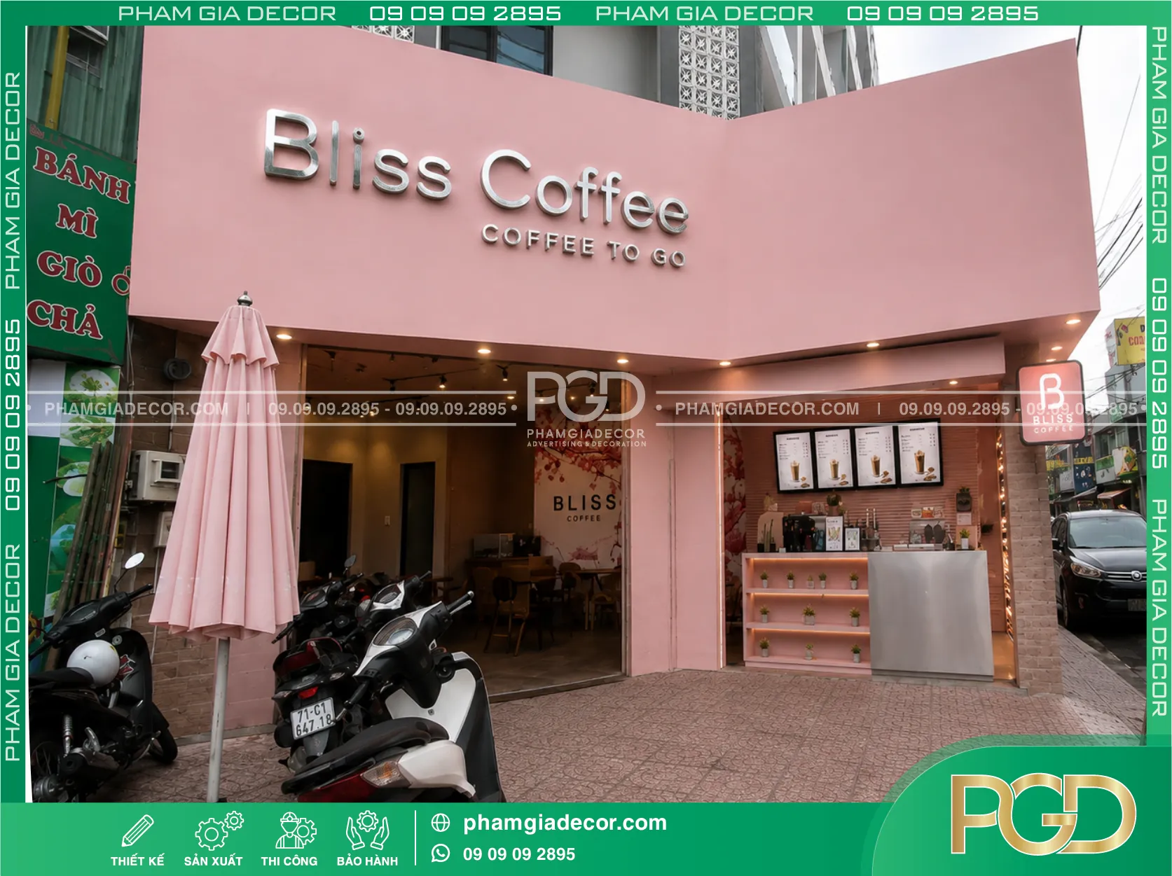 Dự án thi công trọn gói bảng hiệu quán cà phê Bliss coffee 12 Dự án thi công trọn gói bảng hiệu quán cà phê Bliss coffee