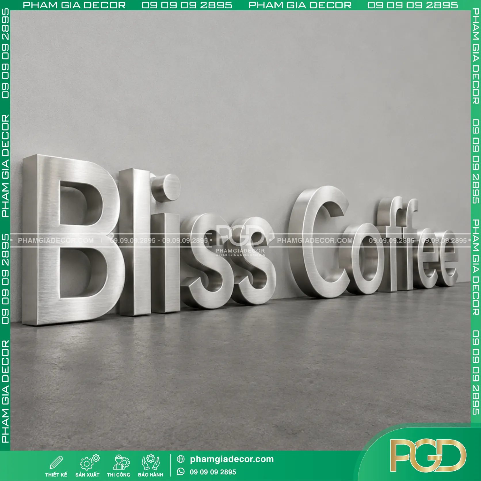 Dự án thi công trọn gói bảng hiệu quán cà phê Bliss coffee 13 Dự án thi công trọn gói bảng hiệu quán cà phê Bliss coffee