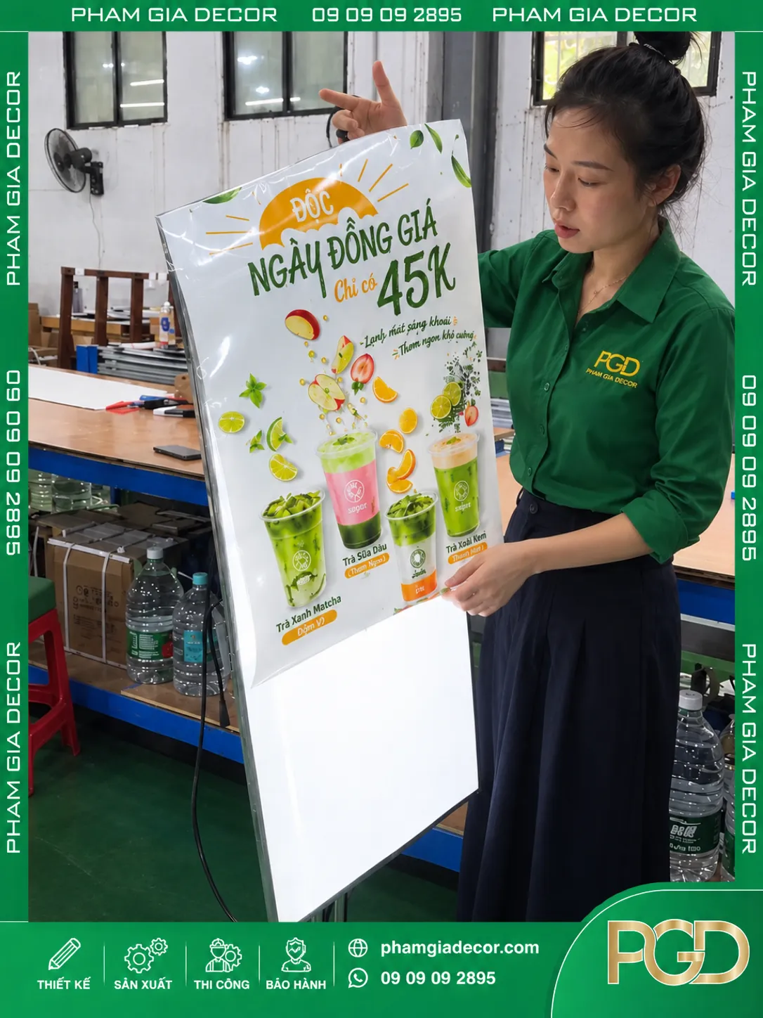 Làm hộp đèn siêu mỏng nắp bật