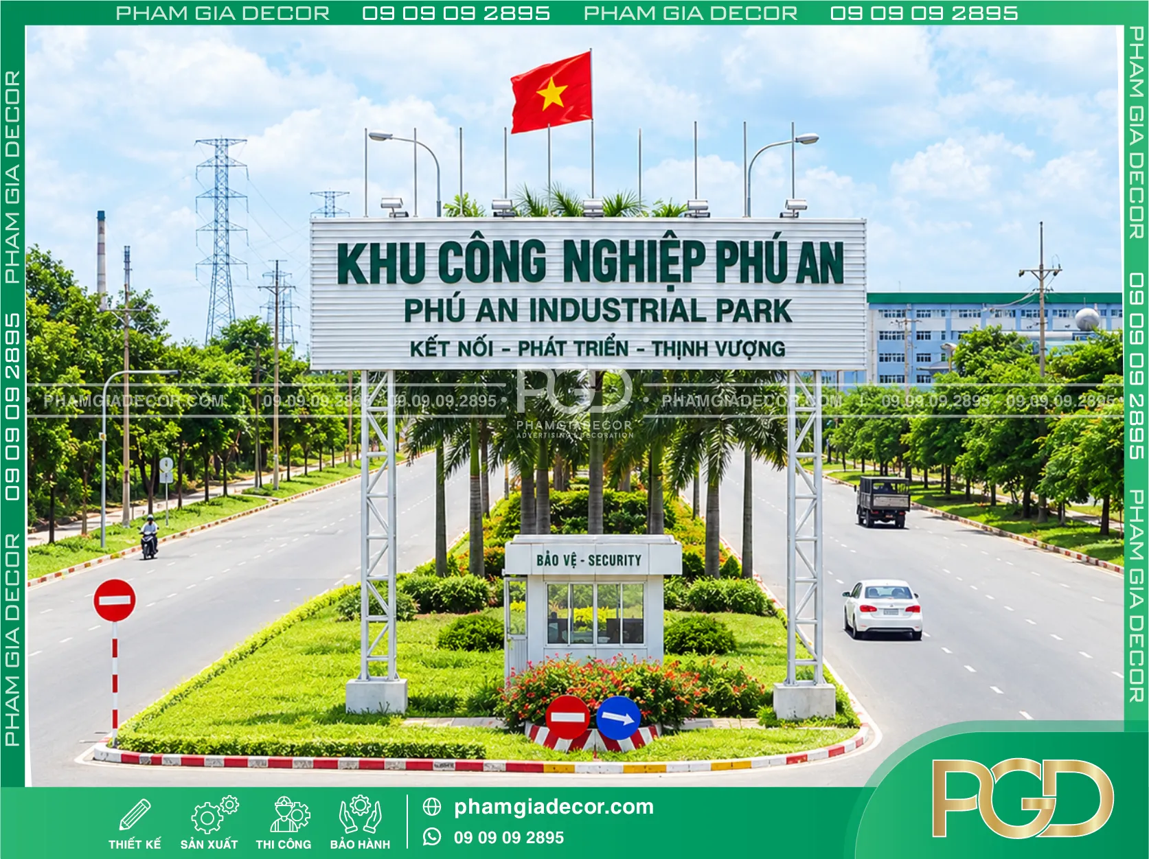 Làm bảng hiệu KCN trọn gói giá rẻ năm 2026 4 bang chi dan khu cong nghiep