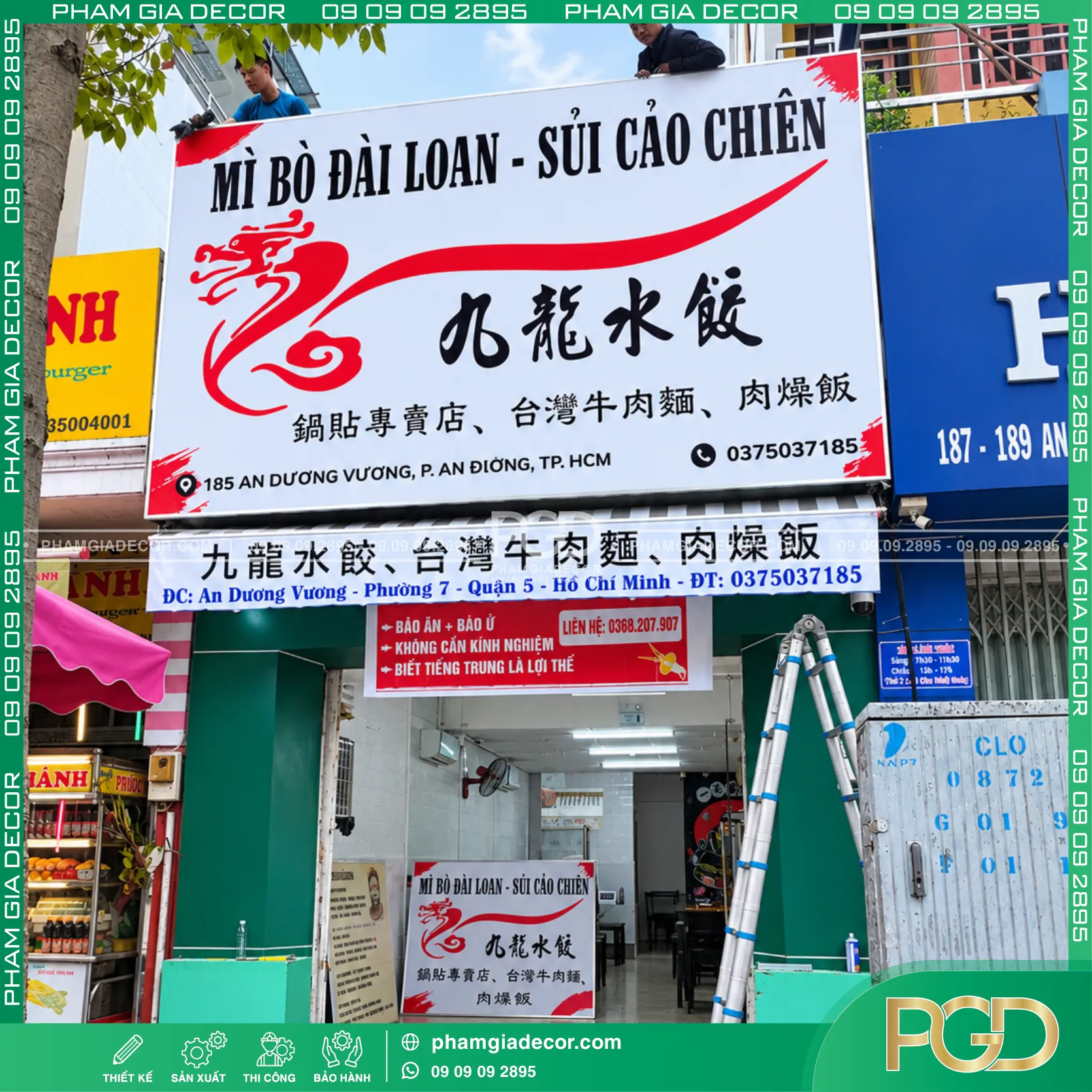 Làm bảng hiệu bạt quán mì Đài Loan 24 Làm bảng hiệu bạt quán mì Đài Loan