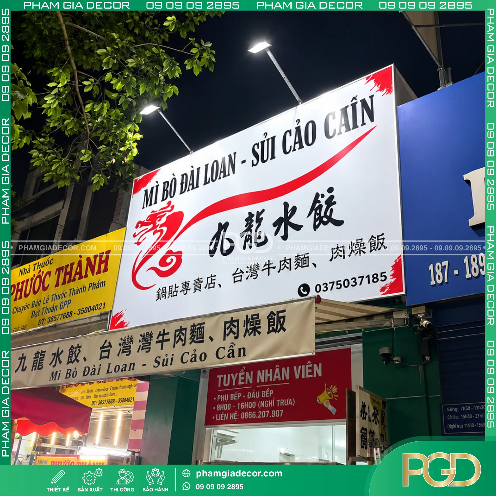 Làm bảng hiệu bạt quán mì Đài Loan 3 Làm bảng hiệu bạt quán mì Đài Loan - Ảnh 2