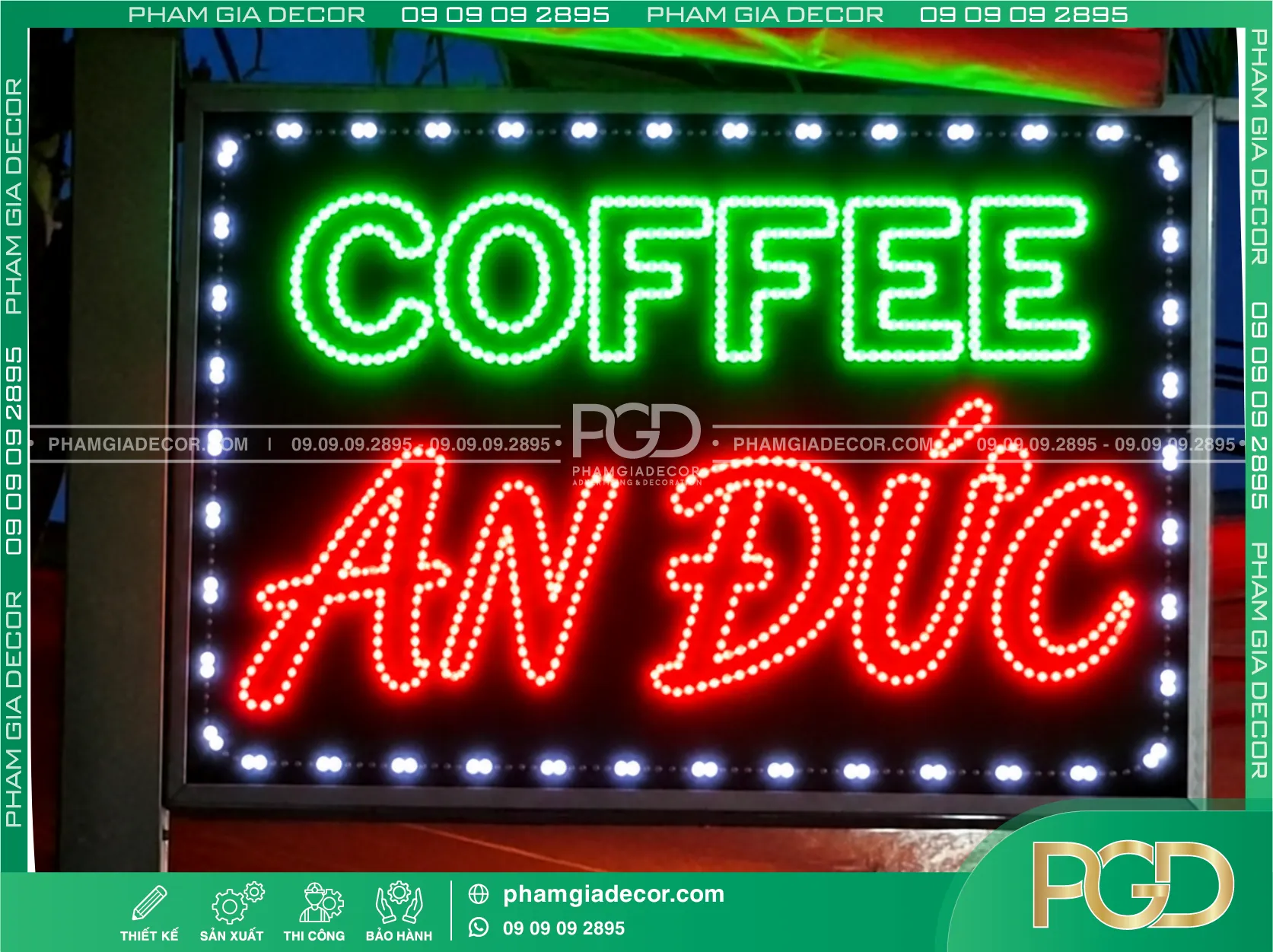 Bảng hiệu led ruồi quán cafe | Bảng hiệu đèn led tại TPHCM 13 Bảng hiệu led ruồi quán cafe