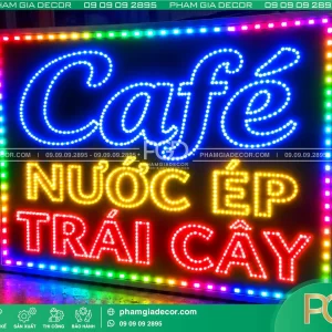 Bảng hiệu led ruồi quán cafe | Bảng hiệu đèn led tại TPHCM 10 bang hieu den led ruoi quan coffee 2