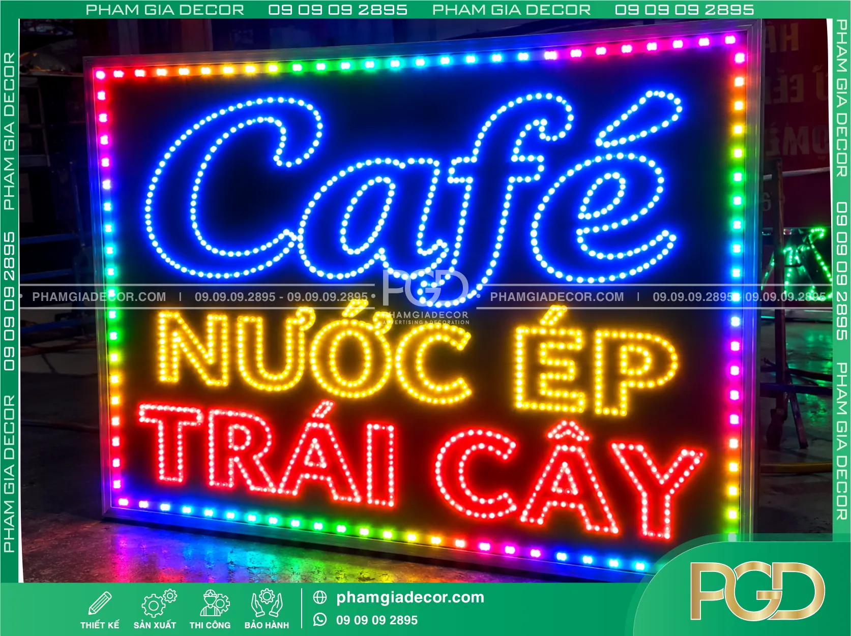 Bảng hiệu led ruồi quán cafe | Bảng hiệu đèn led tại TPHCM 15 Bảng hiệu led ruồi quán cafe