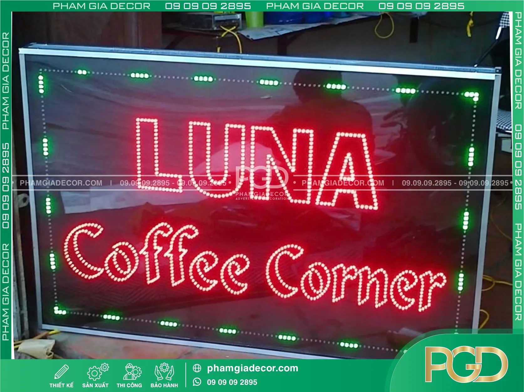 Bảng hiệu led ruồi quán cafe | Bảng hiệu đèn led tại TPHCM 16 Bảng hiệu led ruồi quán cafe