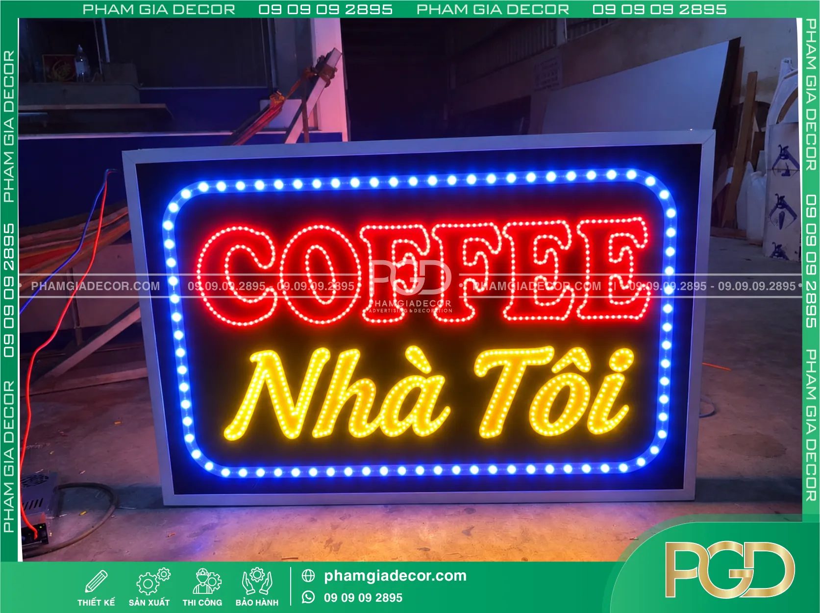 Bảng hiệu led ruồi quán cafe | Bảng hiệu đèn led tại TPHCM 12 Bảng hiệu led ruồi quán cafe
