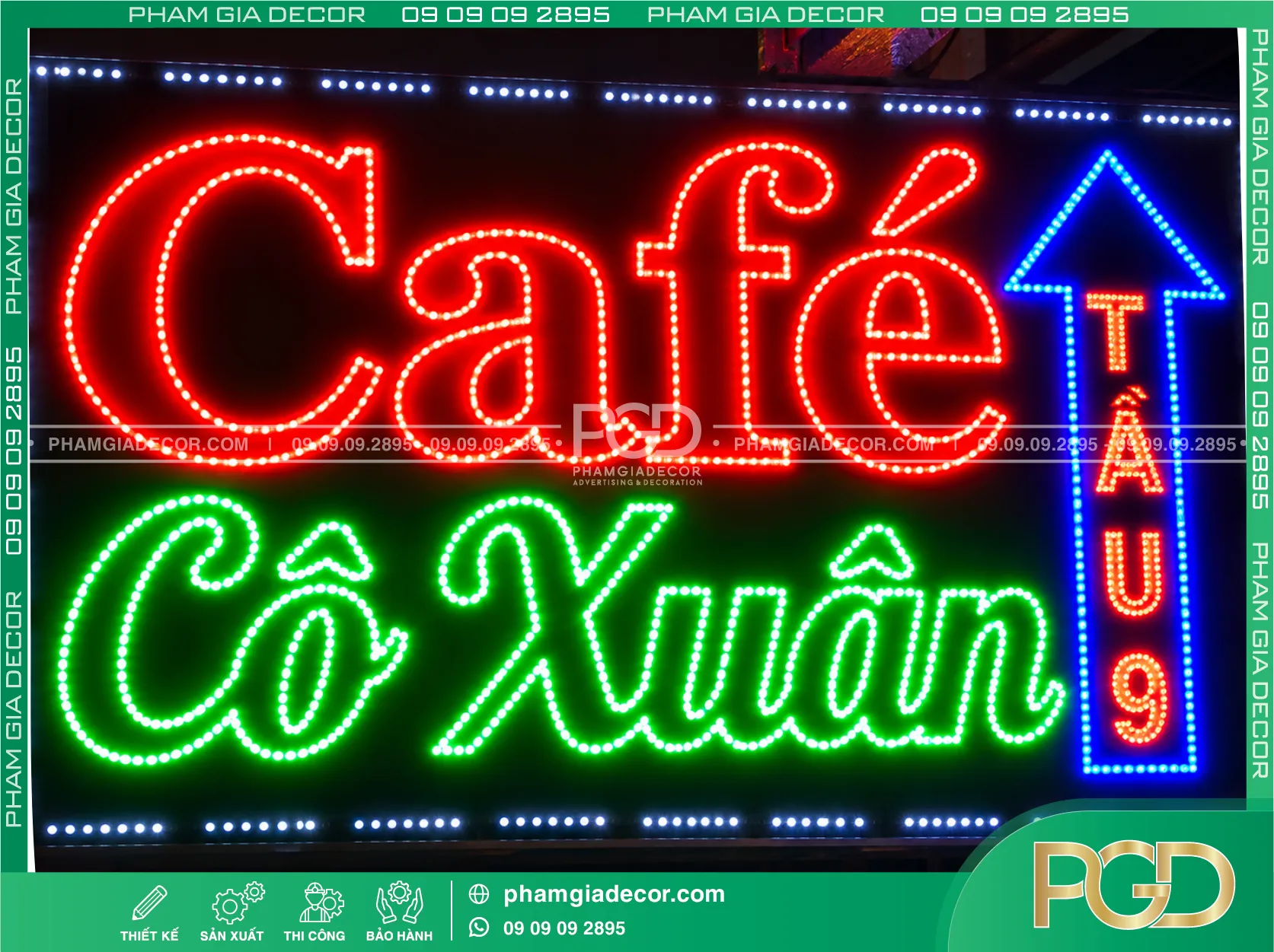 Bảng hiệu led ruồi quán cafe | Bảng hiệu đèn led tại TPHCM 14 Bảng hiệu led ruồi quán cafe