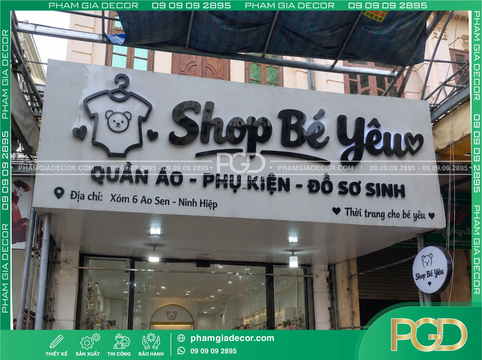 Bảng hiệu alu chữ nổi Phạm gia 15 Bảng hiệu alu chữ nổi Phạm gia