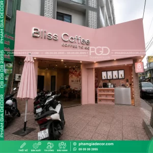 Dự án thi công trọn gói bảng hiệu quán cà phê Bliss coffee 7 bang hieu quang cao coffeee 1