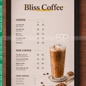 Dự án thi công trọn gói bảng hiệu quán cà phê Bliss coffee 9 bang hieu quang cao coffeee 2