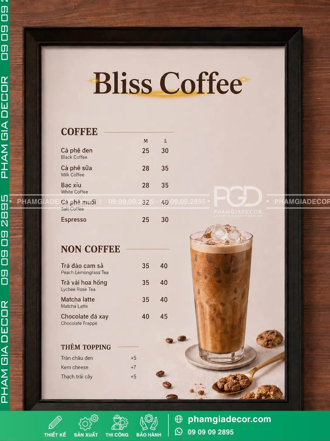 Dự án thi công trọn gói bảng hiệu quán cà phê Bliss coffee 15 Dự án thi công trọn gói bảng hiệu quán cà phê Bliss coffee